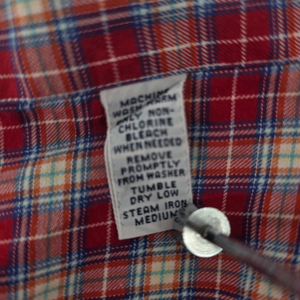 Ralph Lauren Button Down Mens XXL Heritage Plaid Cotton Blake Red Casual Vintage - Picture 8 of 9